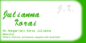 julianna korai business card
